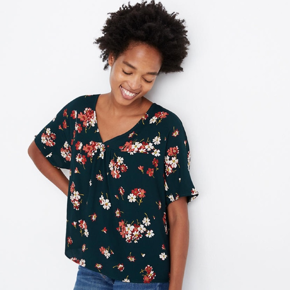 Madewell rhyme top in spruce blooms